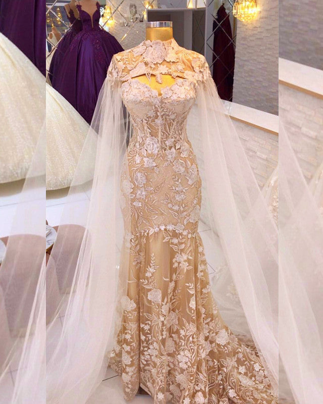 Sweetheart Wedding Dress with Cape